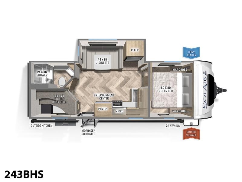 2023 Palomino SolAire Ultra Lite 243BHS Photo in Staunton, VA 24401