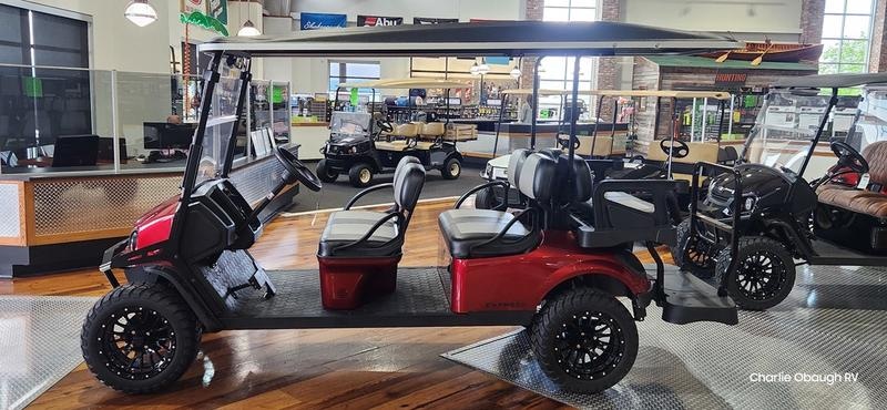 2025 E-Z-GO Express 6 ELiTE Lithium Lifted Inferno Red Photo in Staunton, VA 24401