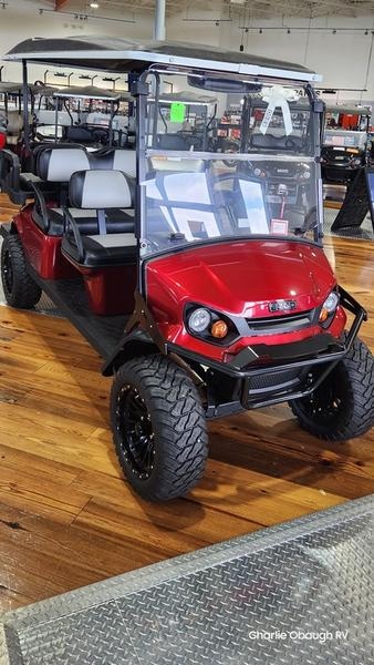 2025 E-Z-GO Express 6 ELiTE Lithium Lifted Inferno Red Photo in Staunton, VA 24401